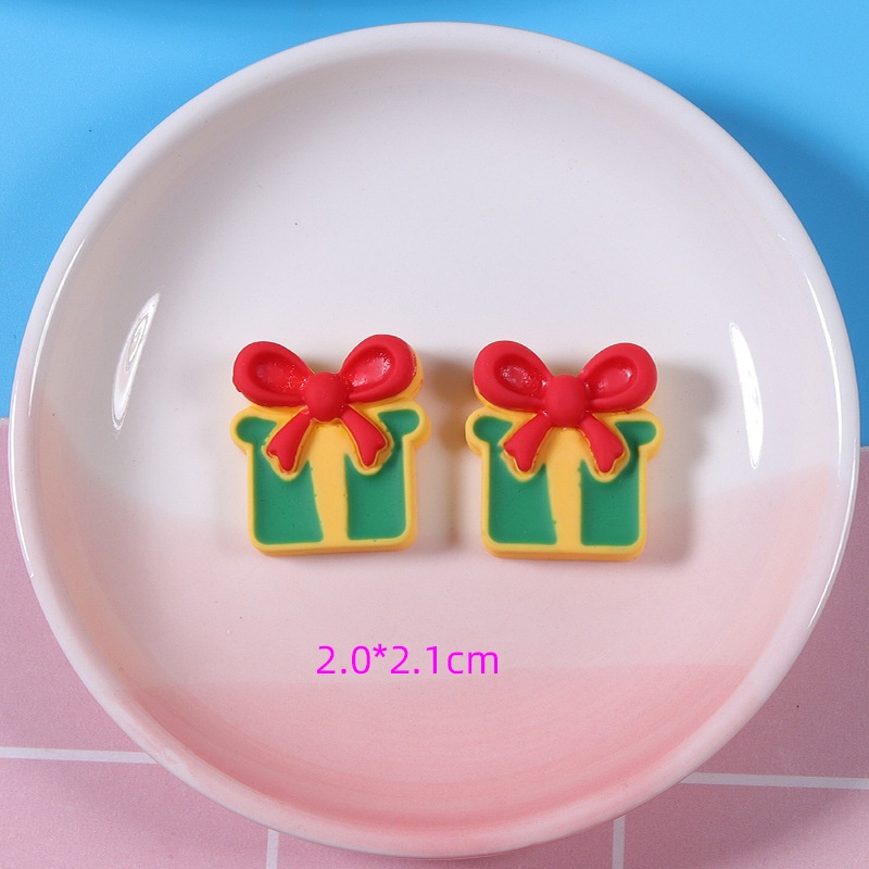 Set 10 Miếng Dán Trang Trí Ốp Điện Thoại Bằng Gel Resin Hình Ông Già Noel Diy
