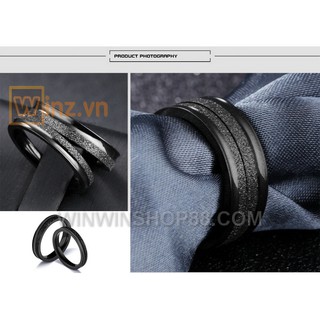 Nhẫn cặp mạ cát NC116 (màu đen) - winz.vn