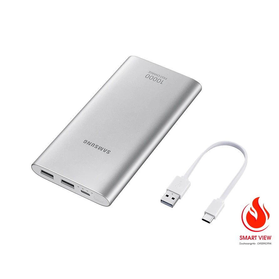 (SMV77) Pin Sạc Dự Phòng Samsung 10000mAh Cổng Type C Hỗ Trợ Sạc Nhanh Chính Hãng (EB-P1100CPEGWW)