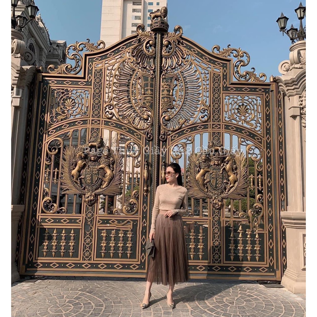 Chân váy lưới 2 màu sang chảnh, chất  lưới đanh mịn, dễ phối đồ, hàng Quảng châu đẹp, phom dưới 56kg mặc đẹp | BigBuy360 - bigbuy360.vn