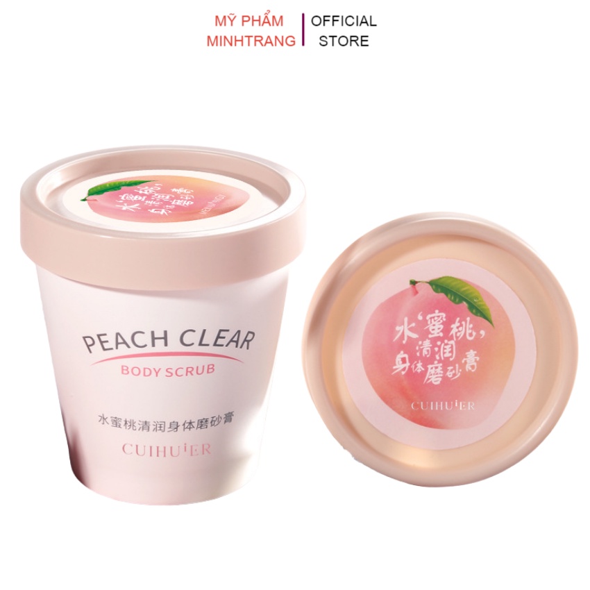 Tẩy tế bào chết body đào Peach Clear 200ml,kem tẩy da chết làm sạch sâu,dưỡng trắng sáng,giữ ẩm,mềm mại ,thải độc tố da