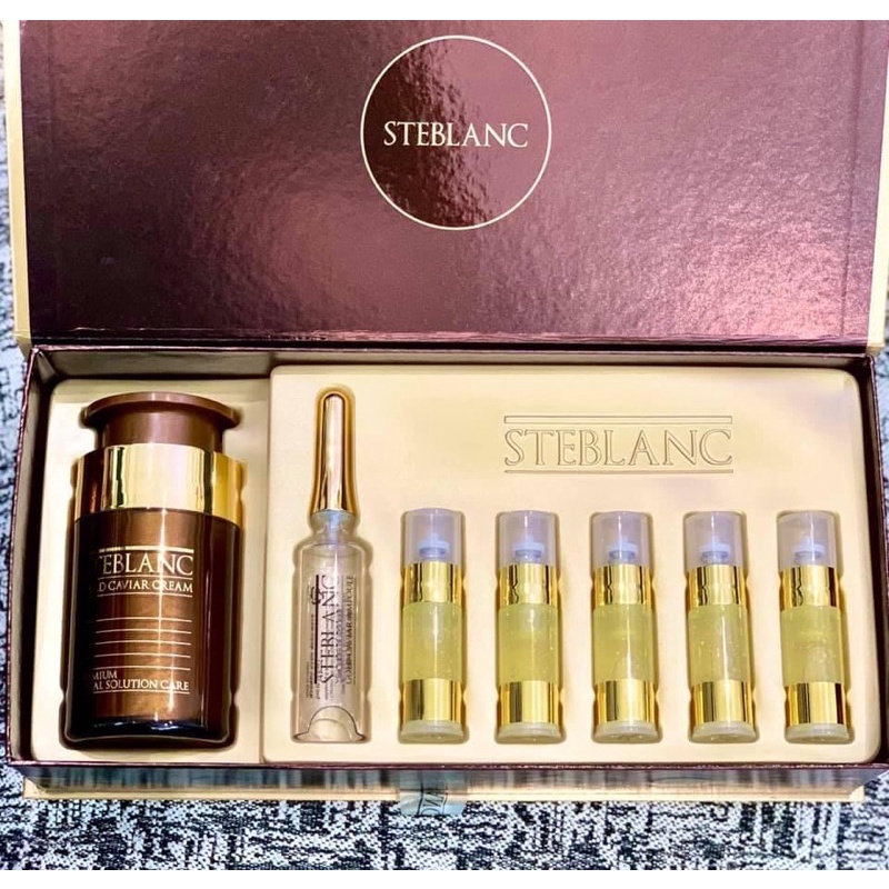 Bộ dưỡng trứng cá tầm vàng Steblanc Gold Caviar Set
