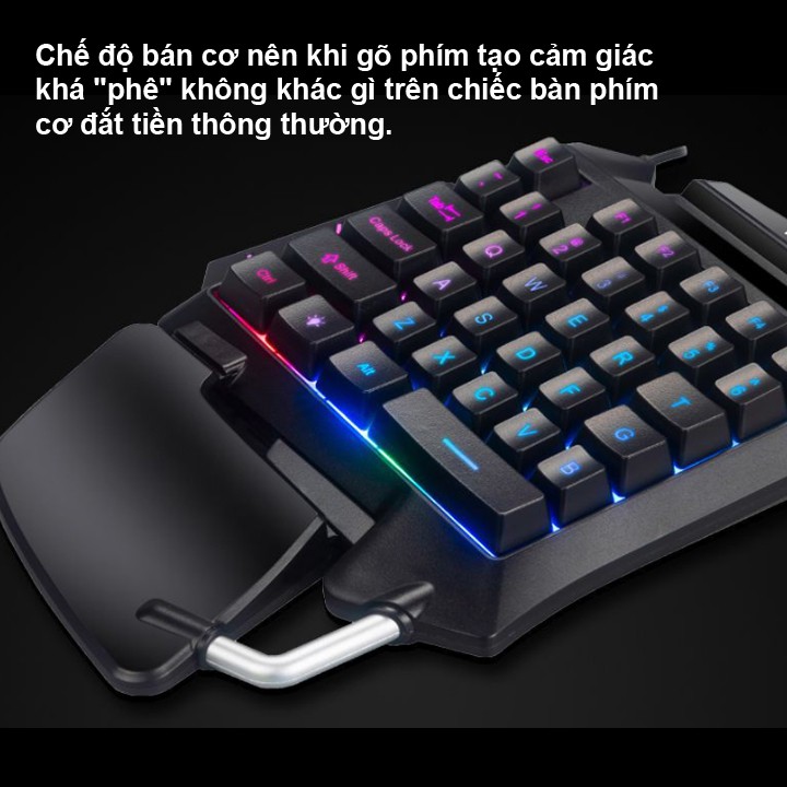 Bàn phím giả cơ K-SNAKE G92 chơi game Pubg Mobile, Rules of Survival, Free Fire trên điện thoại, máy tính bảng, Laptop v