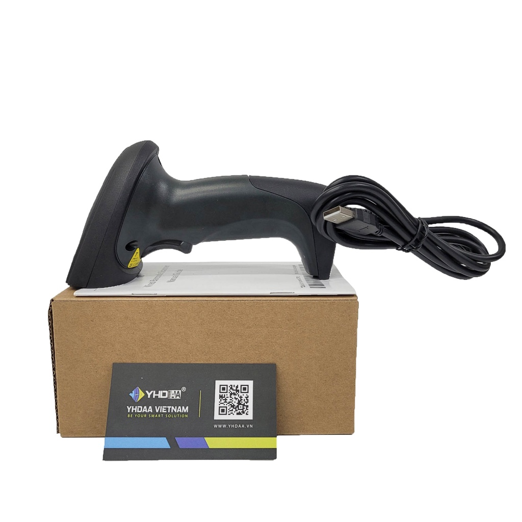 Máy quét mã vạch có dây 1D YHD 1200C tia CCD quét mã Barcode không hoàn hảo dùng trên Máy tính, Laptop