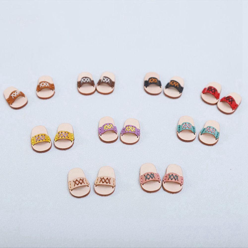 Giày Búp Bê Da Bò 4 Màu Dễ Thương Cho Búp Bê 1 / 11 OB11