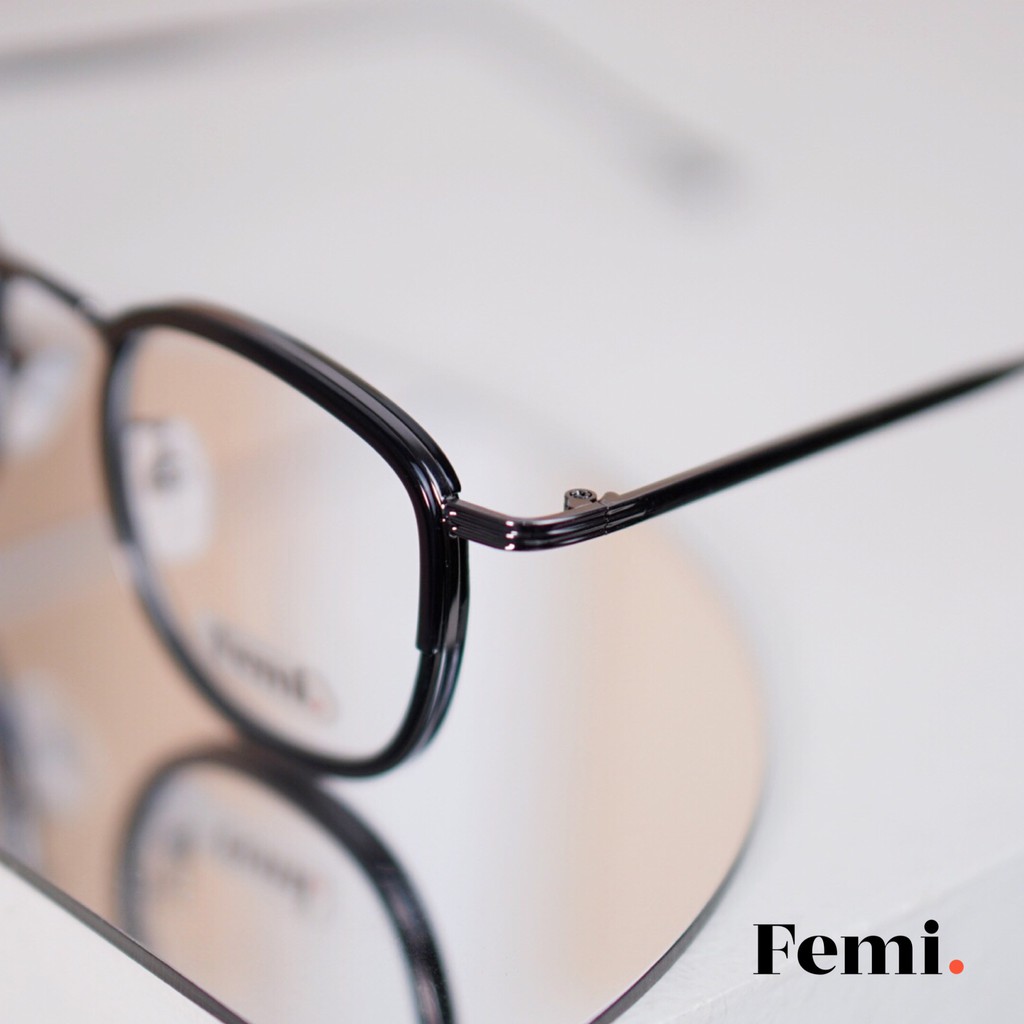 Gọng kính cận tròn Femi Leon chính hãng mắt kính cận nam nữ thời trang | BigBuy360 - bigbuy360.vn