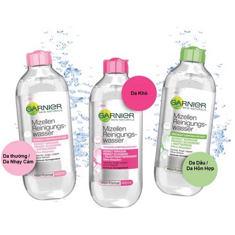 Nước Tẩy Trang Pháp - Garnier Micellar Cleansing Water PHÁP 400ml