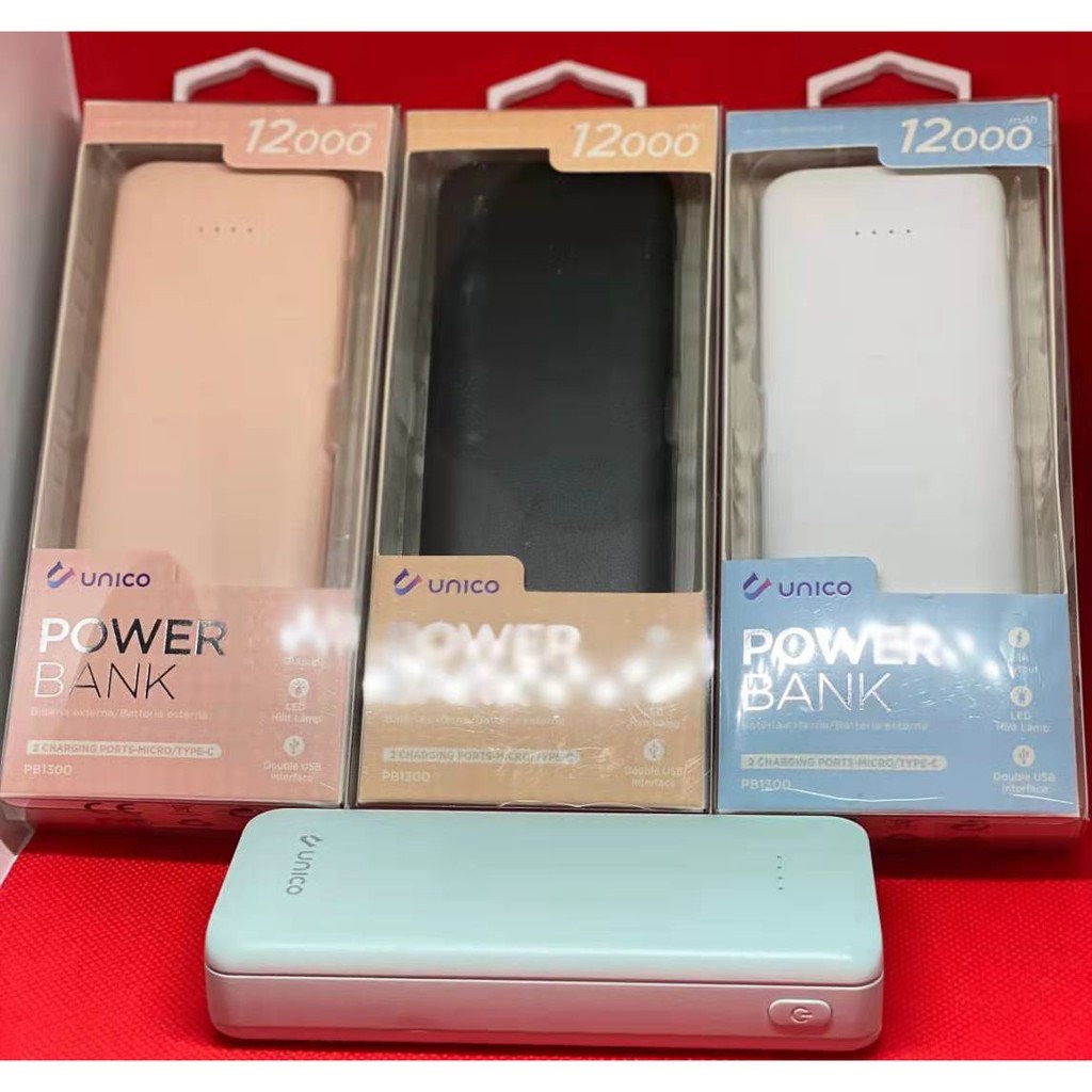 Pin Sạc Dự Phòng Unico 12000mah Mini Cho Apple iPhone Samsung Xiaomi Huawei Loa Tai Nghe Bluetooth Airpod/Airpods i12