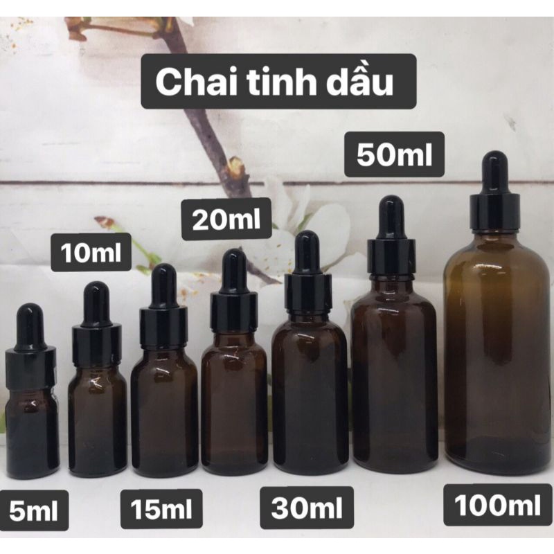 [5ml/10ml/20ml] Chai lọ thủy tinn nắp bóp giọt - Lọ chiết tinh dầu