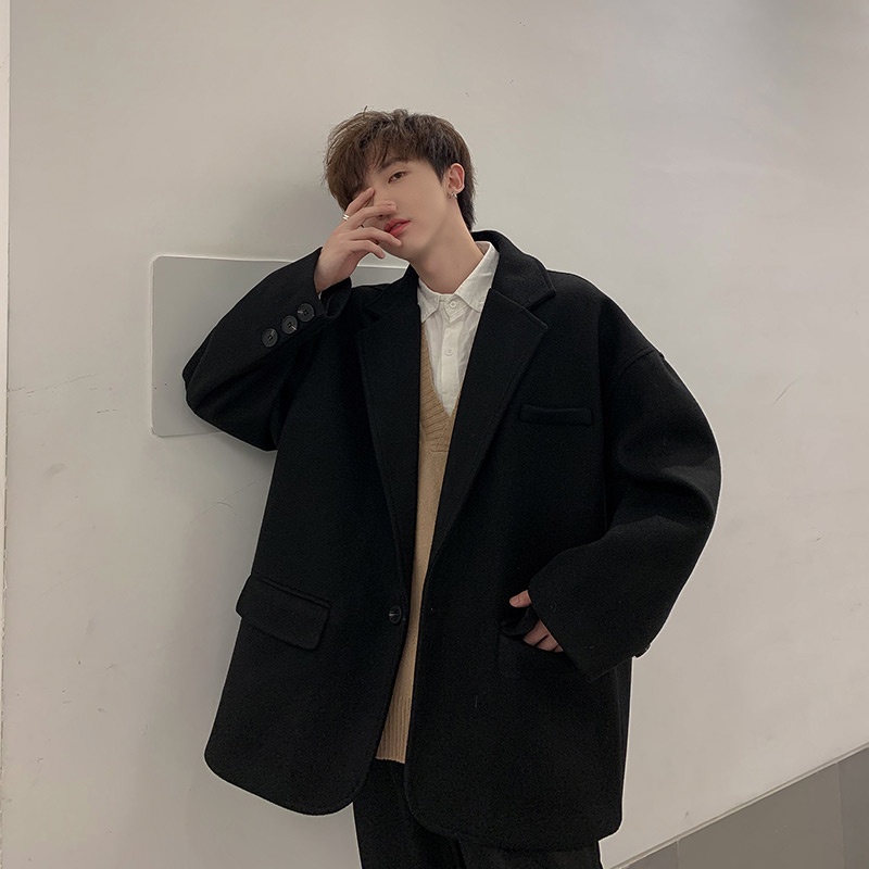 Áo Khoác Blazer Dạ nam nữ, Áo Khoác Dạ thời trang phong cách Hàn Quốc - AKD07