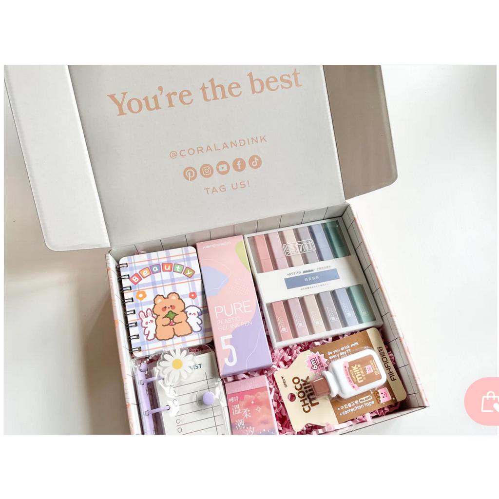 Box Set Stationery 2 - Set quà lưu niệm văn phòng phẩm, bullet journal dành cho bạn bè, người thân, người yêu
