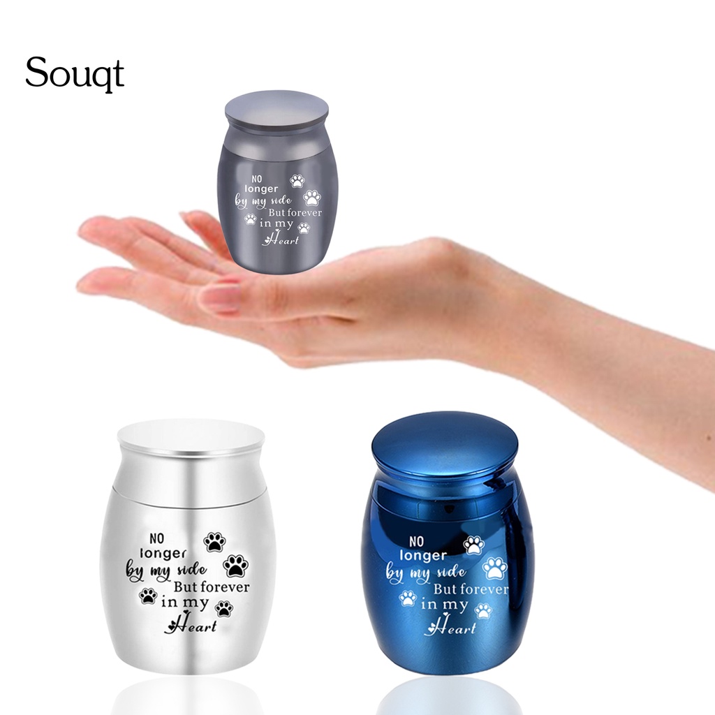 Hủ đựng tro cốt thú cưng có nắp đậy thiết kế miệng có vòng ren an toàn sử dụng rộng rãi tiện nghi