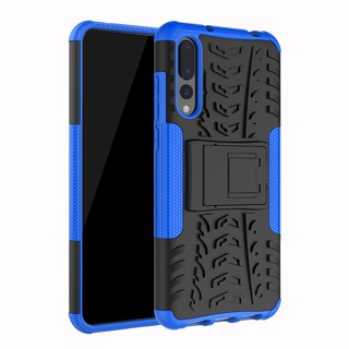 Ốp điện thoại 2 lớp nhựa PC + Silicon chống sốc có giá đỡ cho Huawei P20 Pro