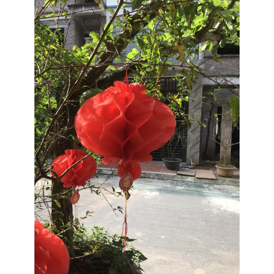 Đèn lồng tổ ong trang trí nhà cửa lễ hội tết loại đẹp