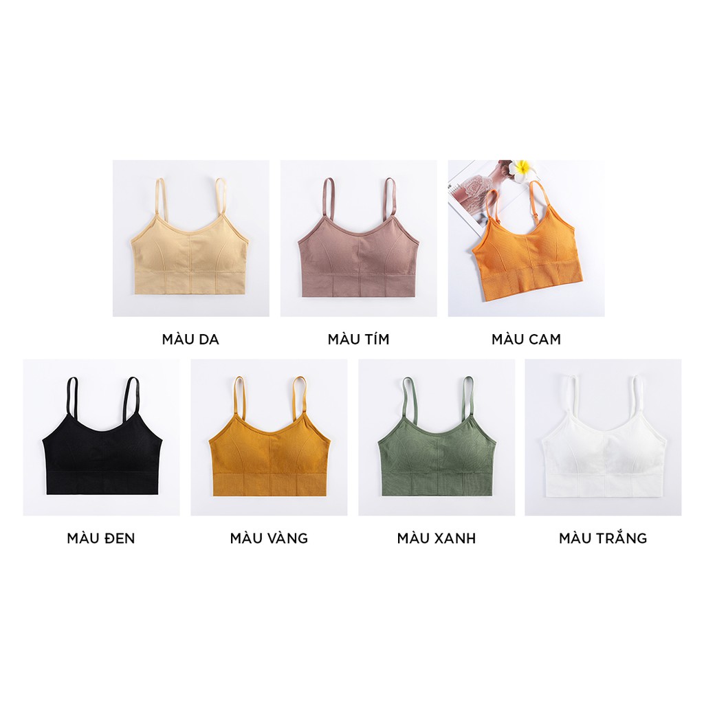 Áo bra hai dây nâng ngực tập thể thao gym yoga freesize 37-60kg AL15