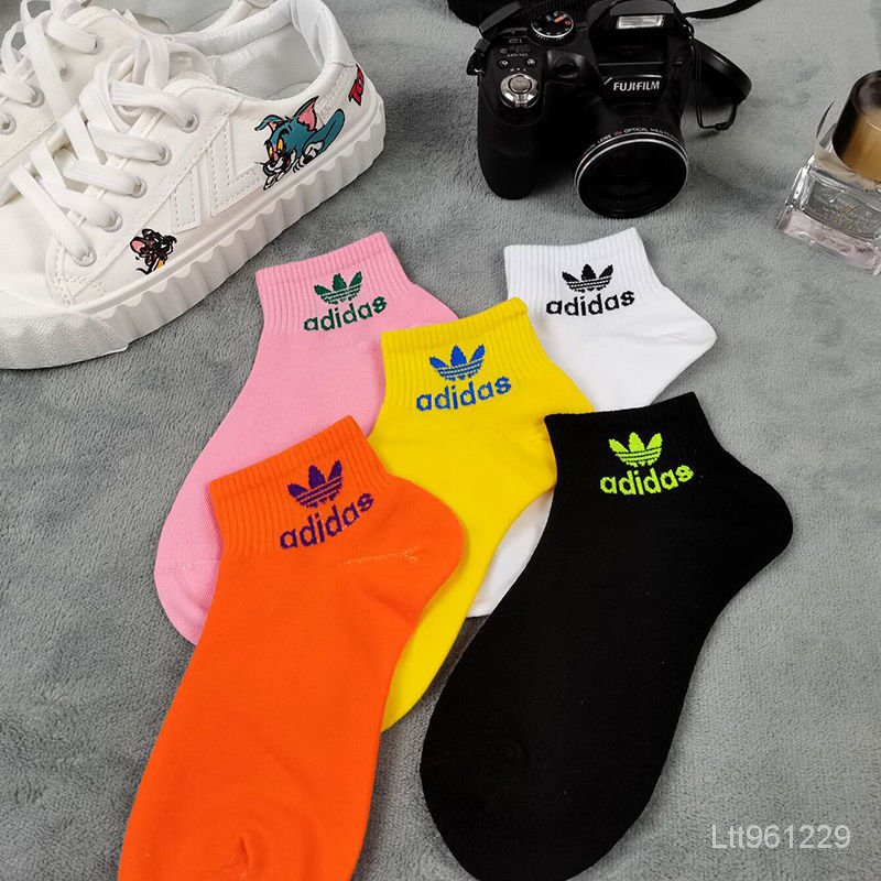 Set 5 Đôi Tất Adidas Màu Sắc Kẹo Ngọt Cho Nam Và Nữ