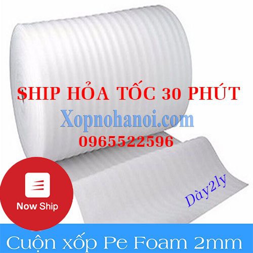 [HỎA TỐC]Cuộn mút xốp PE Foam Dày 2mm và 3mm*1.02m *150m Bọc Hàng, Chống Nóng, Cách Nhiệt, Lót Sàn Gỗ