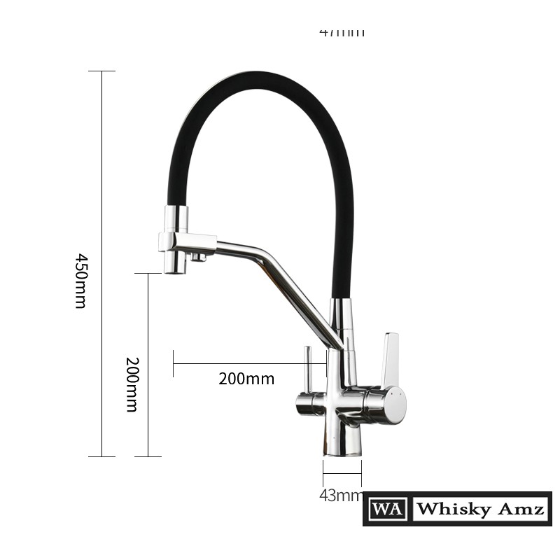 Vòi rửa bát nóng lạnh 3 đường nước chất liệu inox 304 bảo hành 24 tháng .