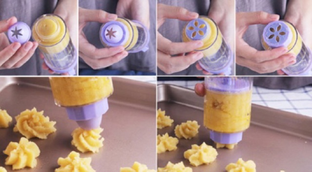 Bộ cookie press nhựa làm bánh quy