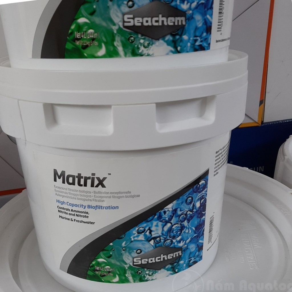 [Chính hãng] ☘ SEACHEM MATRIX Thùng 4 Lít | Vật Liệu Lọc Nước Bể Cá Bể Thuỷ Sinh Cao Cấp Mỹ