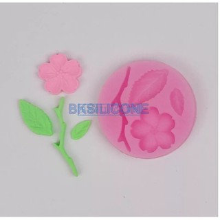 Khuôn Hoa Đào 4D Khuôn Rau Câu Silicon Chất Lượng Cao