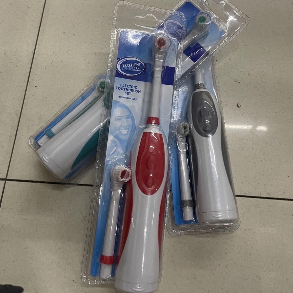 Bàn chải điện Uk lông tơ mềm chống đau răng tặng kèm 1 đầu thay thế