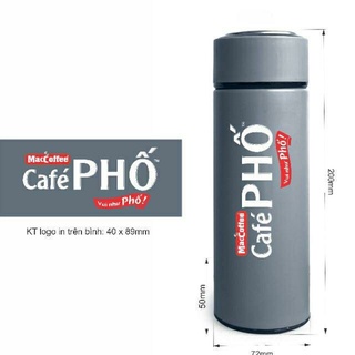 Bình thủy tinh giữ nhiệt Cà phê Phố - 450ml