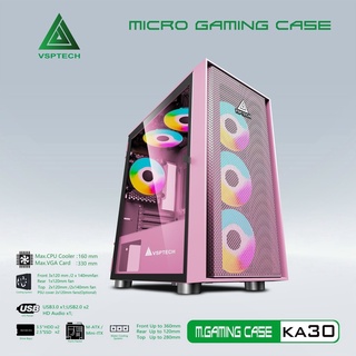 {Now/Grab} Case Gaming VSP KA30 Mini Tower (Màu Đen-Trắng-Hồng- Xanh) (Không kèm Fan)