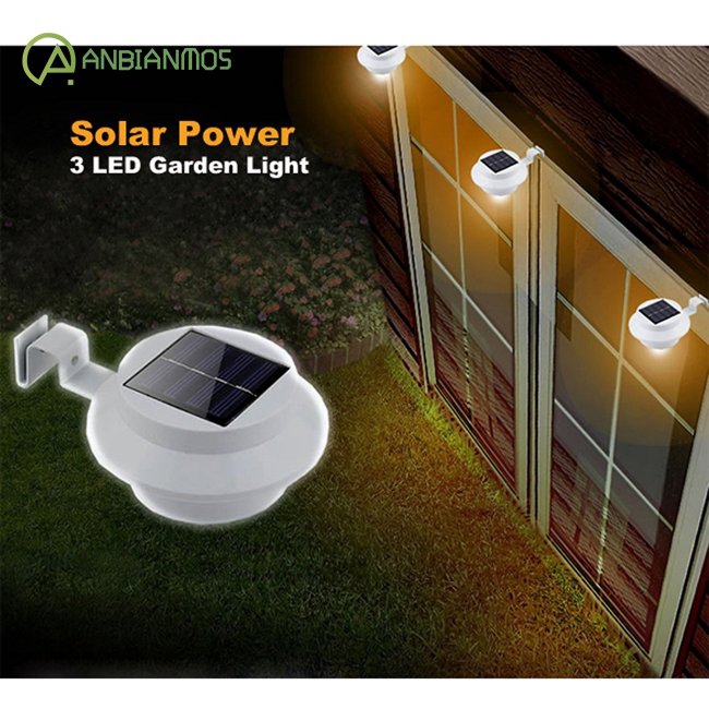 White Sun Power Smart LED Solar Gutter Night Utility Security Light