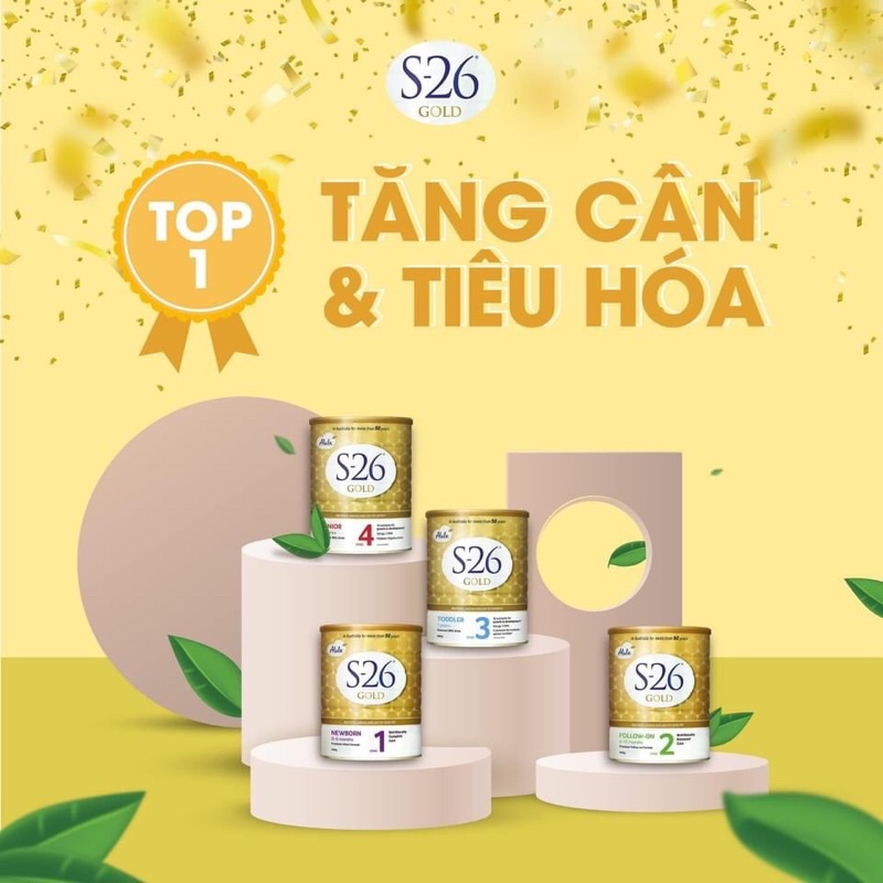 Sữa S26 các số 1,2,3, nội địa Úc- 900g date 2023 mẫu mới