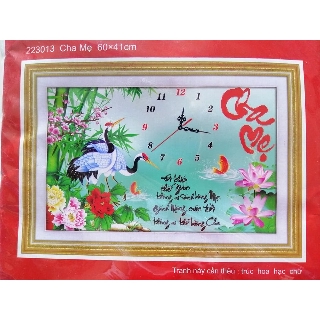 Tranh thêu chữ thập cha mẹ 223013