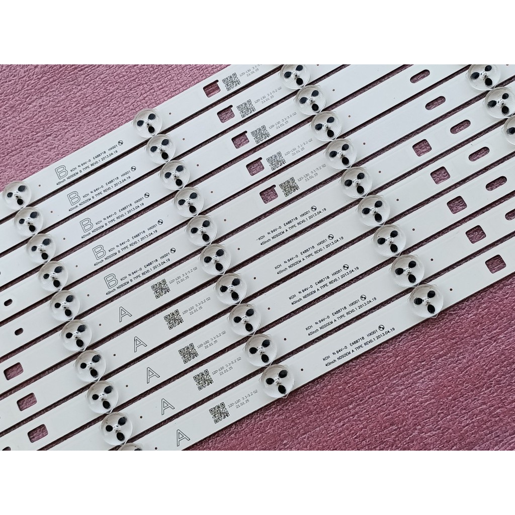 THANH LED TIVI SONY 40R350 40R452 HÀNG MỚI 100% BỘ 5 THANH A VÀ 5 THANH B MỖI THANH 5 BÓNG 3V DÀI 37,8cm