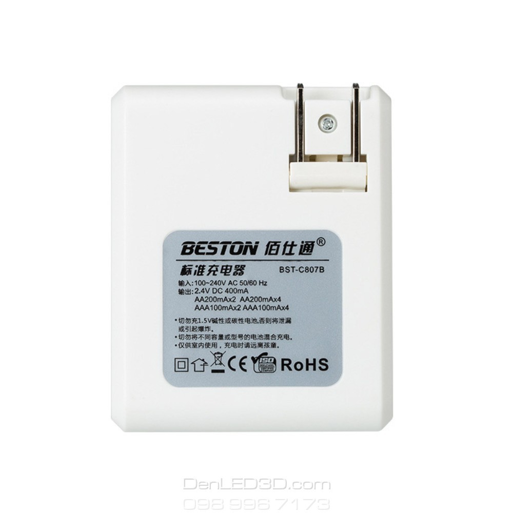 [Chính Hãng] Combo Sạc BESTON C807B Kèm Pin AA 3000mAh - BH 1 Đổi 1