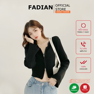 Áo Croptop dài tay dáng ôm body cổ tim chất thun gân len tăm có dây khoá kéo cao cấp phong cách Ulzzang Unisex nhiều màu