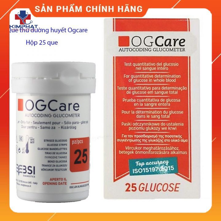 Que Thử Đường Huyết OGCare 25 Que