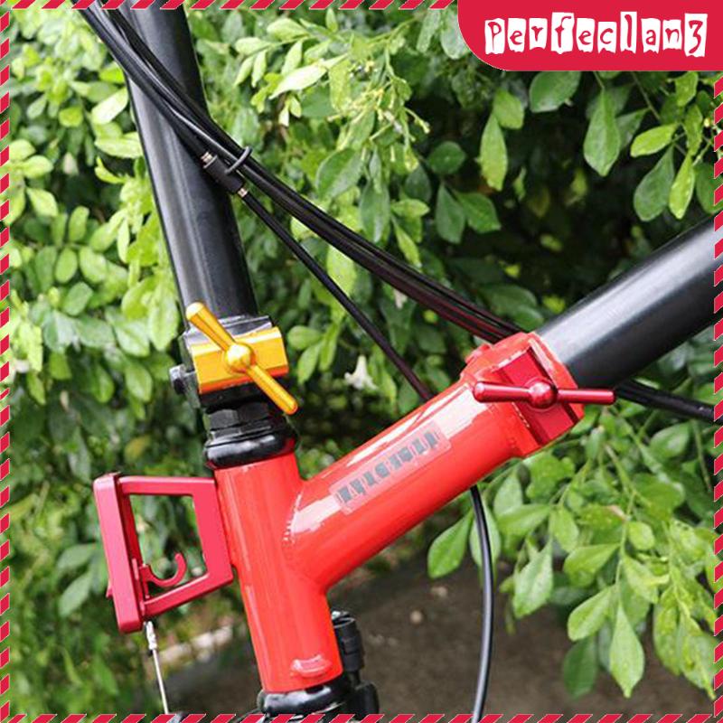 Kẹp Bản Lề Bằng Hợp Kim Nhôm CNC Màu Đen Siêu Nhẹ Cho Xe Đạp Brompton