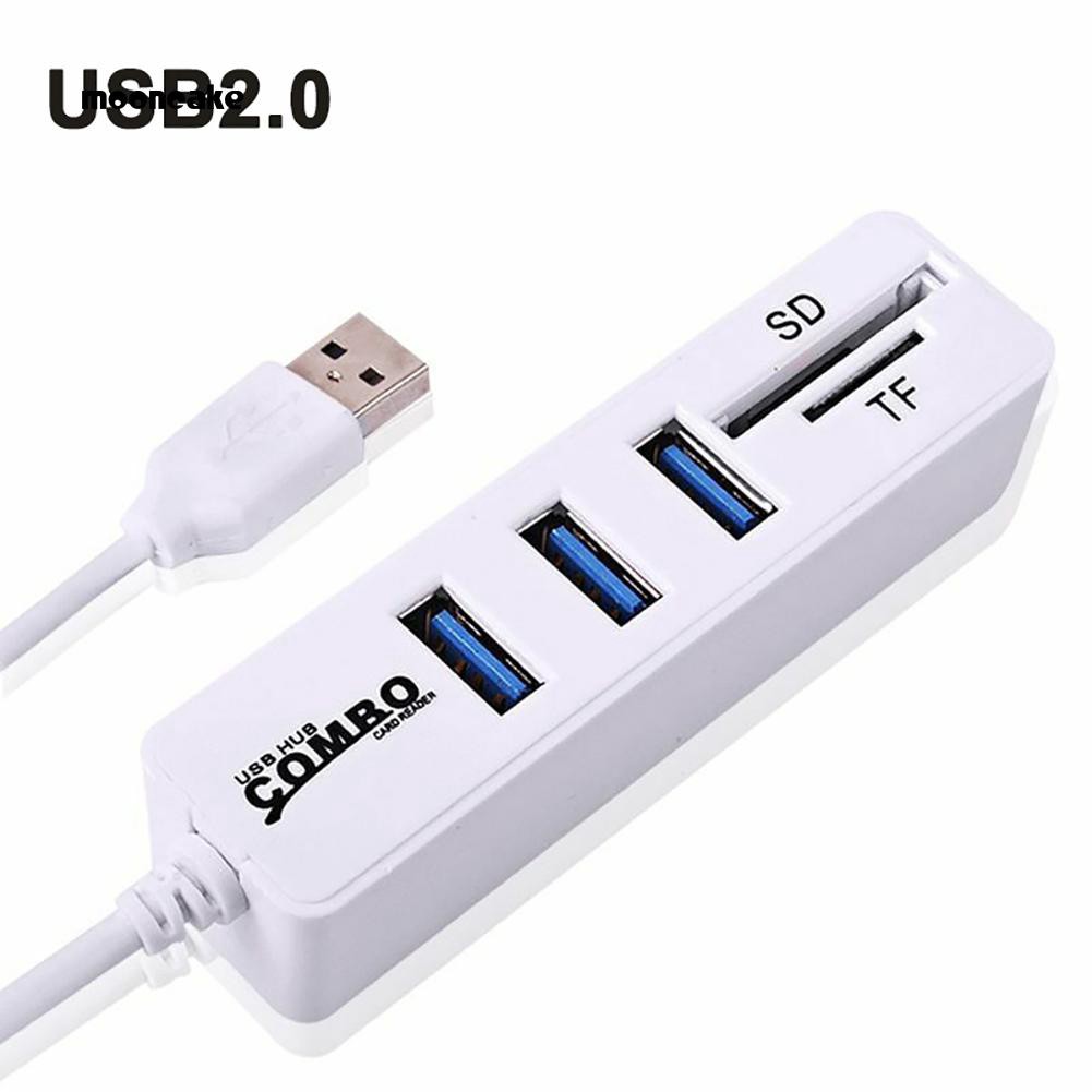 Đầu Đọc Thẻ Nhớ 3 Cổng Usb 2.0 Sd / Tf Cho Máy Tính