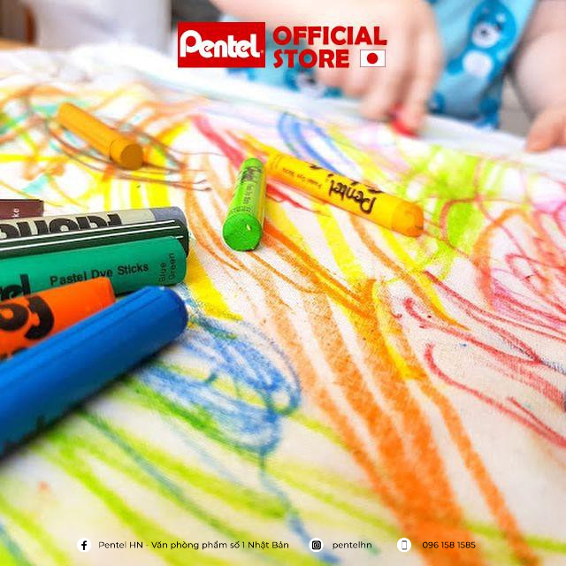 Bộ 15 Màu Sáp Vẽ Lên Vải Pentel PTS-15 | An Toàn Không Độc Hại | Pentel Arts Fabric Fun PTS15