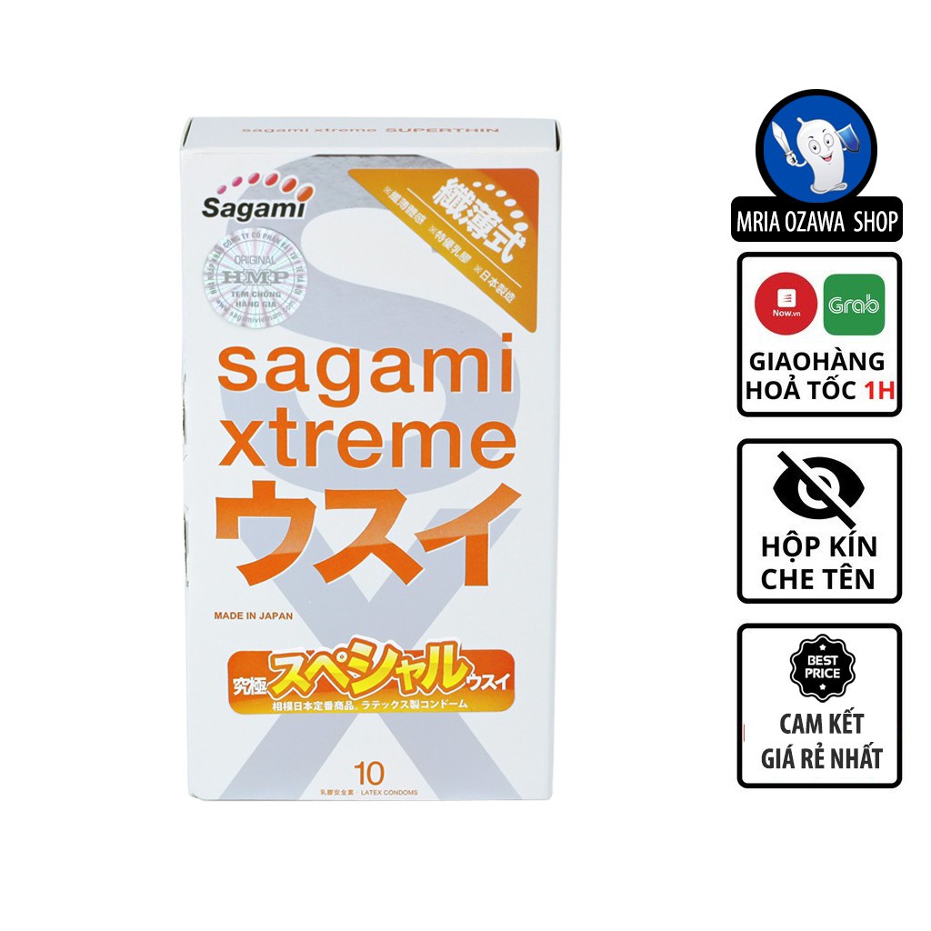 Bao Cao Su Siêu Mỏng SAGAMI Xtreme Super Thin Hộp 10 Chiếc Xuất Xứ Nhật Bản