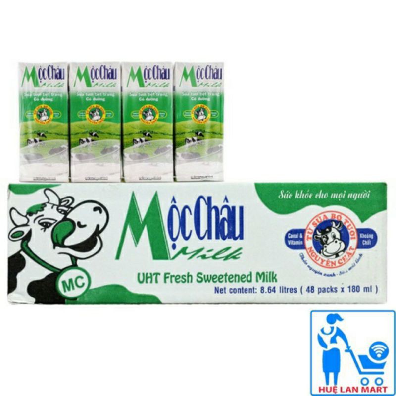 Thùng Sữa Tươi Mộc Châu 180ml