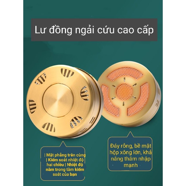 Đai xông ngải cứu kèm lư đồng. Đai chườm ấm cứu ngải.Ngải đoạn 108 viên