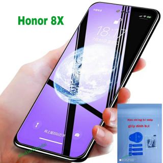 Cường lực Honor 8X tím chống tia UV hại mắt Full màn hình ( tặng keo mép )