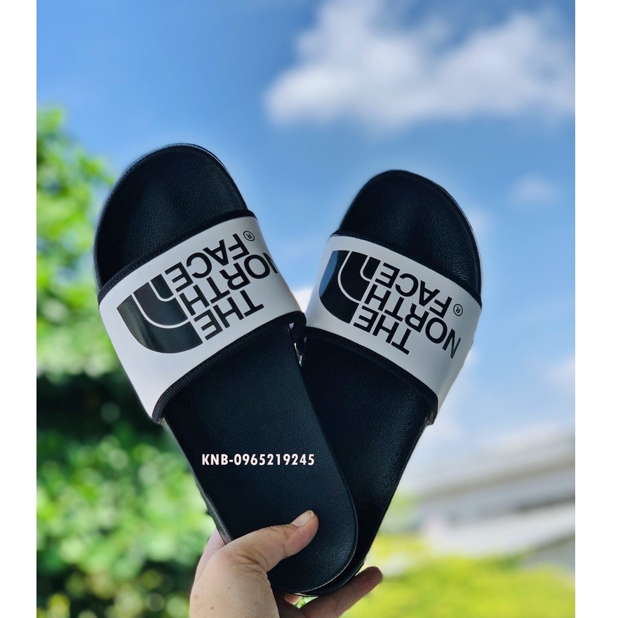 Dép The North Face Kiểu Dáng Quai Ngang nam nữ in chữ nổi❤️ FREESHIP + HỘP ❤️ dép thể thao để ip siêu bền đen quai trắng