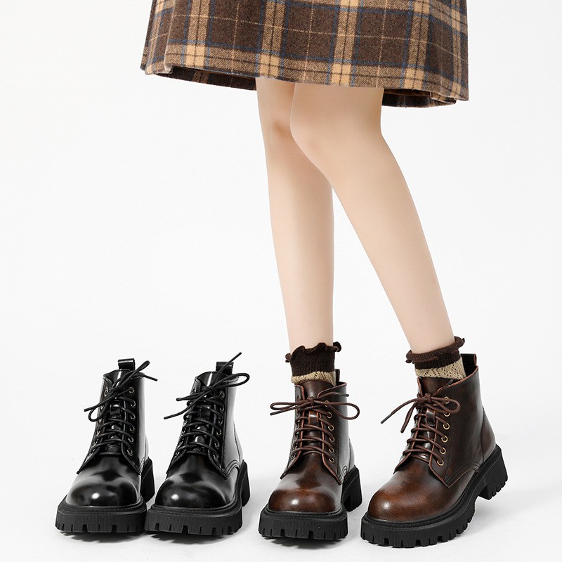 Giày da cao cổ vintage (bốt da bò thật) Li retro MZDL - Original boots 4.5 | WebRaoVat - webraovat.net.vn