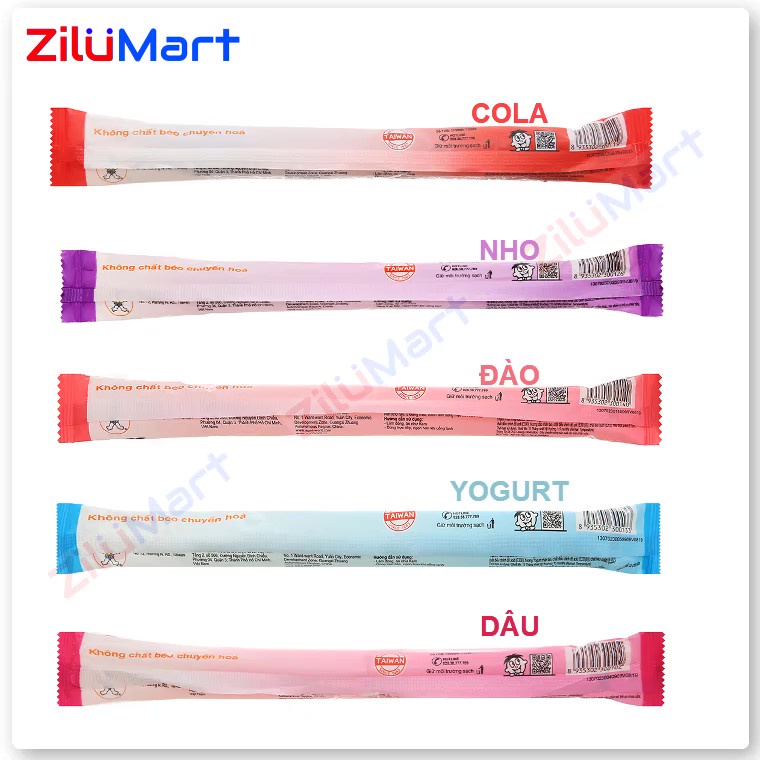 Combo 5 cây kem đá giải khát Want Want Frozen năm vị loại 78ml