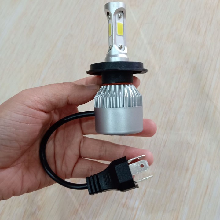 Đèn Led chân H4 loại cao cấp, đèn led xe máy, đèn xe máy, đèn led chân H4 có đế và quạt tản nhiệt siêu bền, đèn trợ sáng