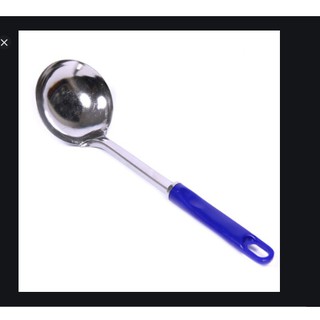 Muôi inox cán dài màu xanh dài 31cm