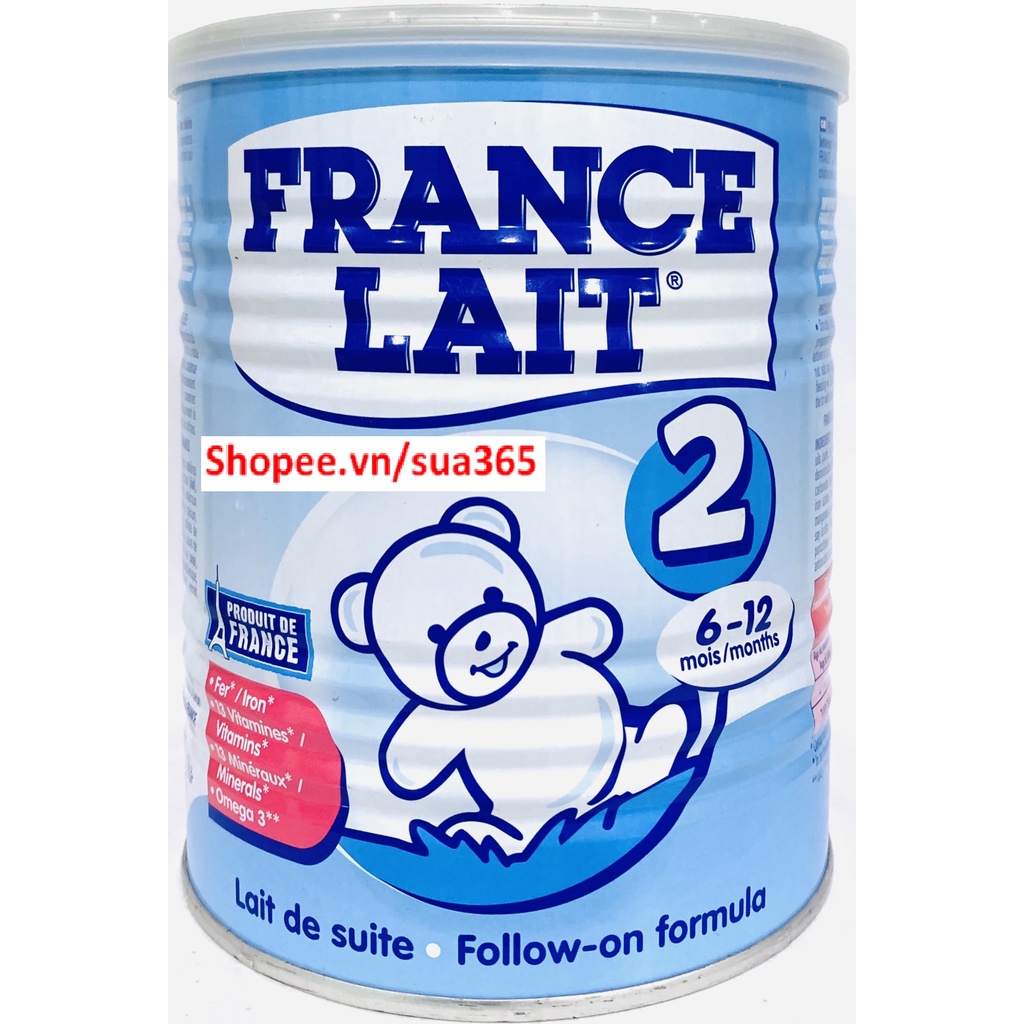 Sữa France Lait 2_900g - 400g_ Date luôn mới ( Dành cho trẻ từ 6 đến 12 tháng tuổi )