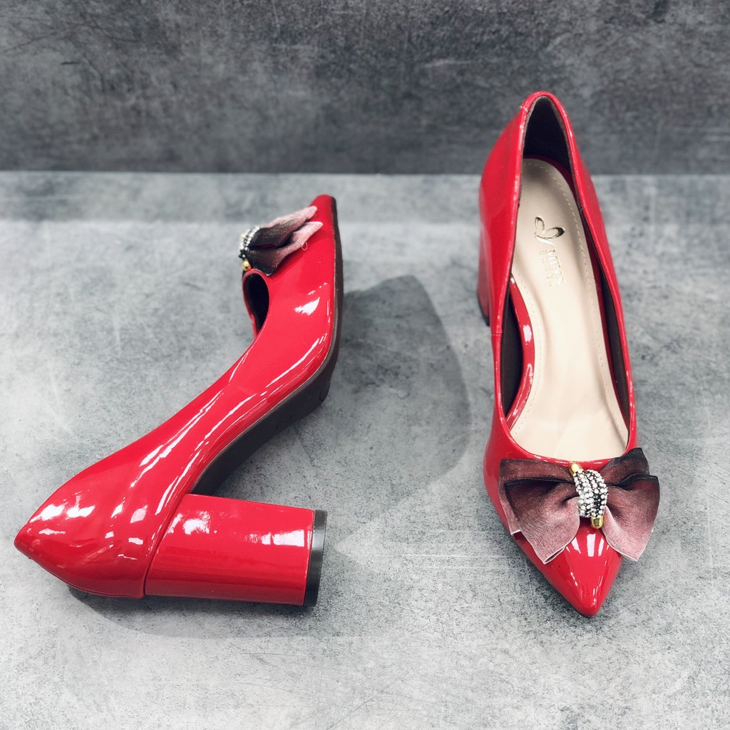 Min's Shoes - Giày Vuông Nơ Đá VN105