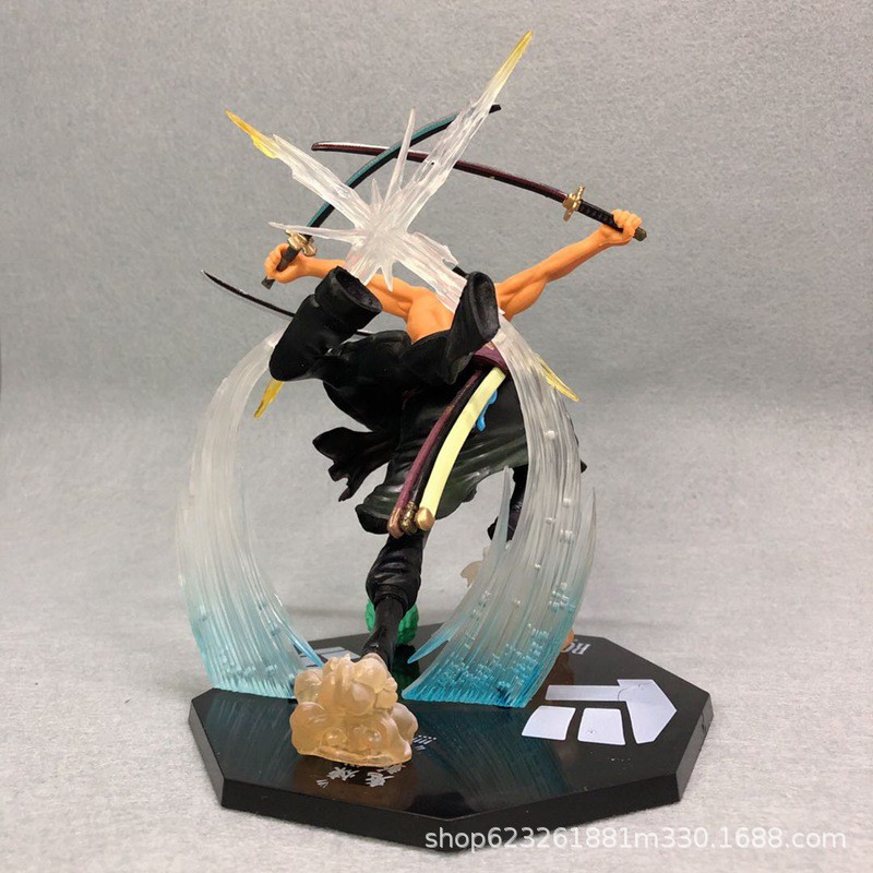 Tượng mô hình Zoro tam kiếm Tượng trang trí, trưng bày bàn làm việc trong One Piece